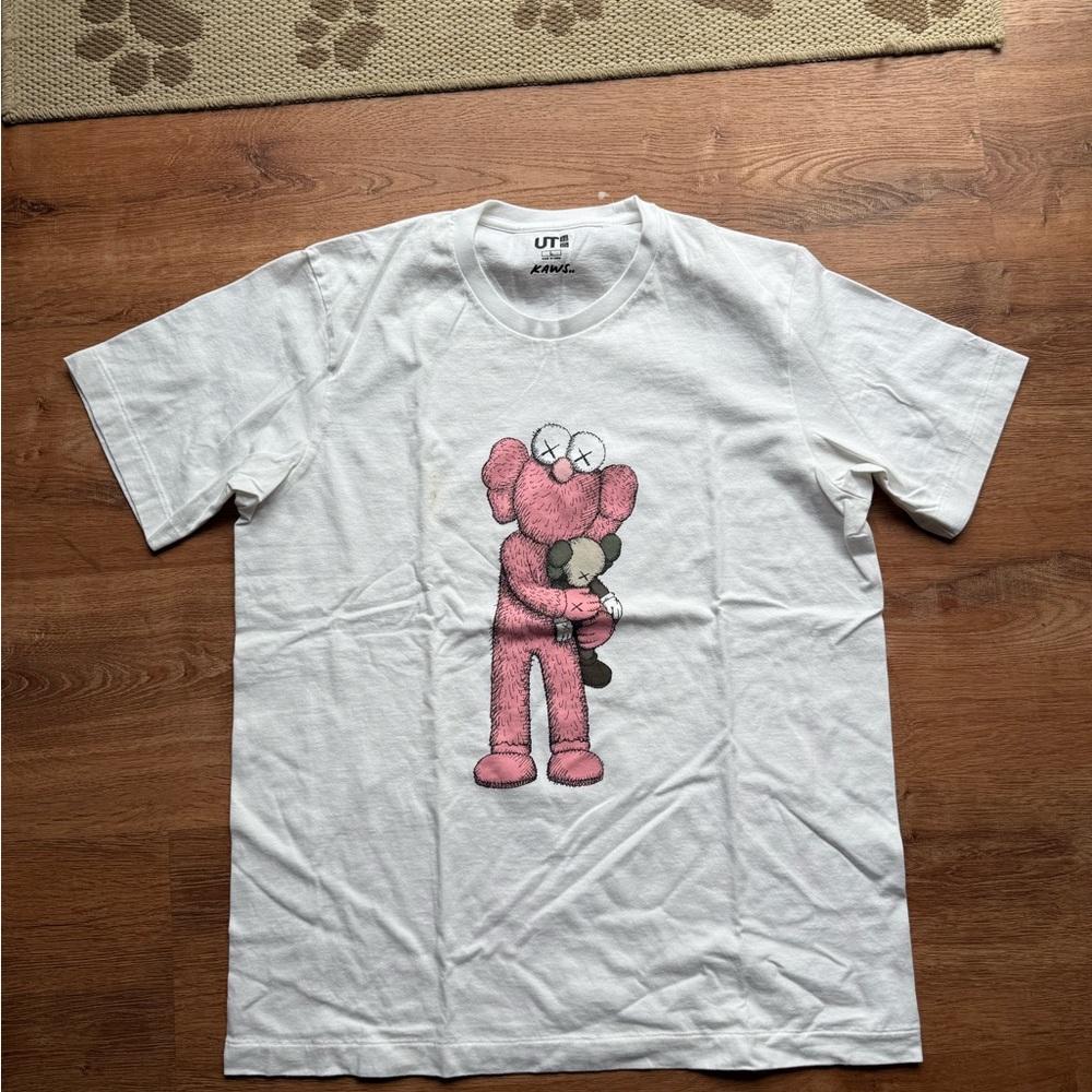 Uniqlo White KAWS Signature Crewneck Tee